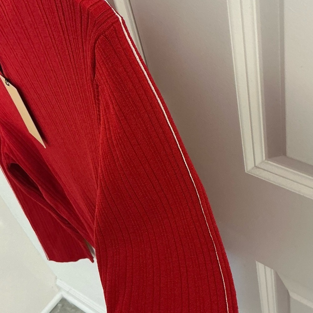 Halogen Vibrant Red Ribbed Top - Picture 4 of 5